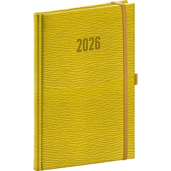 Diář NOTIQUE - Rivoli - týdenní diář 2026, žlutozelený, A5, 15 × 21 cm