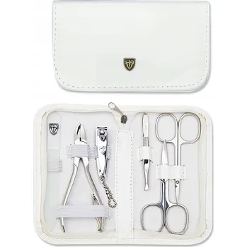 Kellerman sada 6 nástrojů na manikúru - bílá eko-kůže