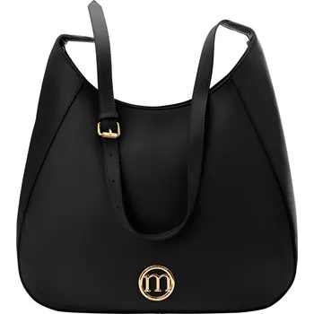 Kabelka Monnari velká klasická hladká kabelka na rameno elegantní shopper vak - černý MONNARI 5905054540319