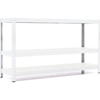 regál Policový regál Trestles RH 1000x1400x500, nosnost 900 kg, 3 police bílé Barva: bílá