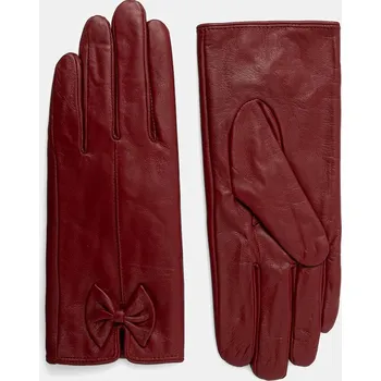Rukavice Kožené rukavice Answear.LAB dámské, vínová barva classy bow 83X, vel. M