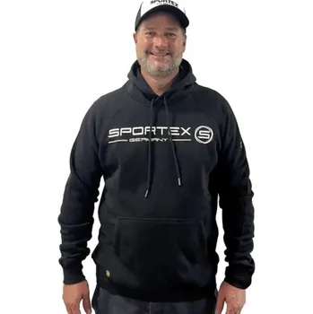 Pánská mikina Mikina Sportex s kapucí černá - XL