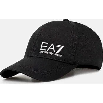 Kšiltovka Bavlněná baseballová čepice EA7 Emporio Armani černá barva, s potiskem, AF11989.7X000005 AF11989.7X000005.MC032 99X, vel. S
