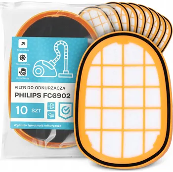 Filtr do vysavače 10x FILTR do VYSAVAČE Philips FC6902 Vzduchový Pěnový Silný FILTRY EM-W