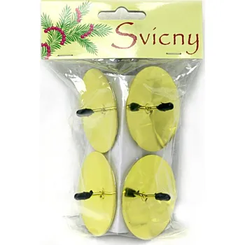 Vánoční svícen Habaček 32563 bodec na svíčky 4 ks zlatý 53 mm