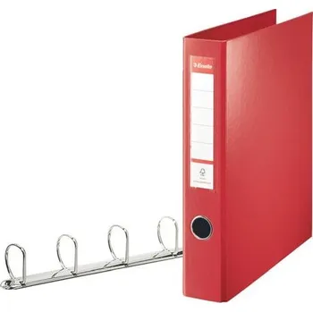 Esselte plast. kroužk. pořadač VIVIDA, 4DR/40mm, hřbet 60 mm, červená