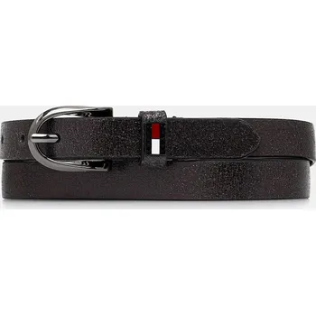 Opasek Kožený pásek Tommy Jeans dámský, černá barva, AW0AW17917 99A, vel. 85