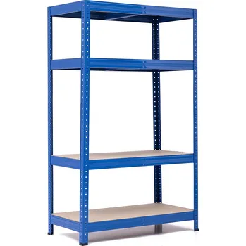 regál Policový regál Trestles RH 1500x800x500, nosnost 1400 kg, 4 police Barva: modrá