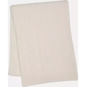 Šála GUESS šála Cable-Knit mléčná