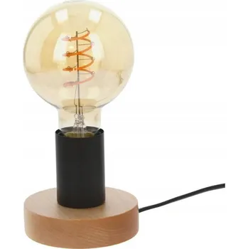 Lampička Stolní lampa Enar 1xE27 max. 25W březové dřevo/černý kov/černá