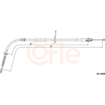 Brzdový systém Lanovod parkovací brzdy COFLE 10.4308