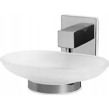 Mýdlenka Skleněná Mýdlenka sklo Bisk stříbrná