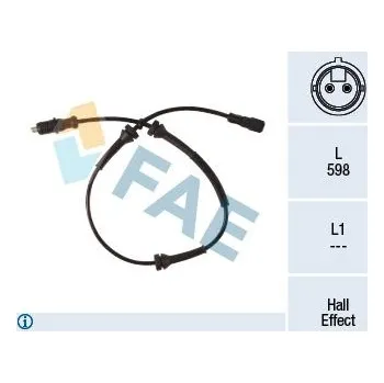 Přislušenství brzdového systému Snímač, počet otáček kol FAE 78280
