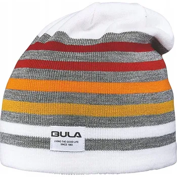 Čepice BULA čepice proužky bílá barevná univerzální
