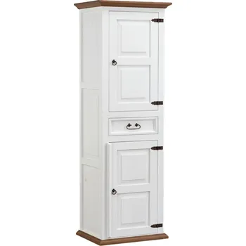 Komoda Rustikální vitrína SWEET HOME ZIV21PD Barevné provedení: Bílá - dub tmavý vosk