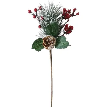 Vánoční dekorace Větvička MagicHome s šípky, červená, 38cm /6ks v balení/