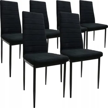Jídelní židle Židle Dankor Design, černá látka, 6 ks