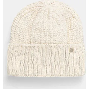 Čepice Dětská čepice s příměsí vlny Jamiks GLARIS GLARIS.Nak.glo.JZI124.K béžová 01X, vel. 42