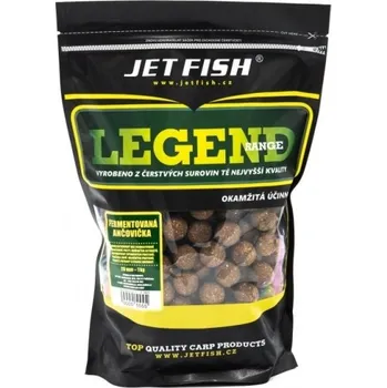 Boilies Jet Fish Legend Range Fermentovaná ančovička 1kg - 24 mm