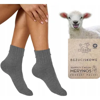 Pánské ponožky Netlačící merino Ponožky na zimu i léto. POLSKÝ PRODUKT 36-38