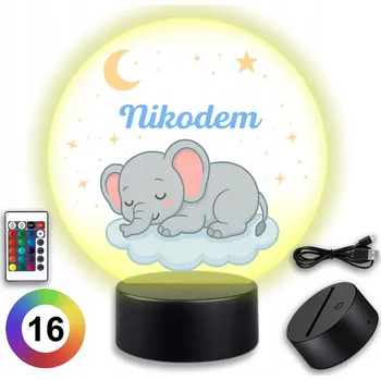 Lampička Noční lampa Koala Wood, vícebarevná