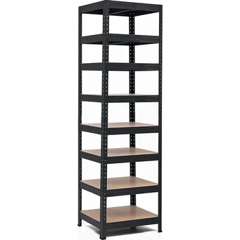 regál Policový regál Trestles RH 2200x600x500, nosnost 2000 kg, 8 polic Barva: černá