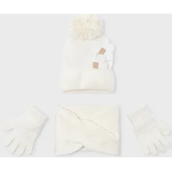 Čepice Dětská souprava Mayoral béžová barva, 10071 10071.6L.Mini.9BYA 01X, vel. 128