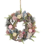 MagicHome Vánoční věnec, závěsný, vintage, 30 cm