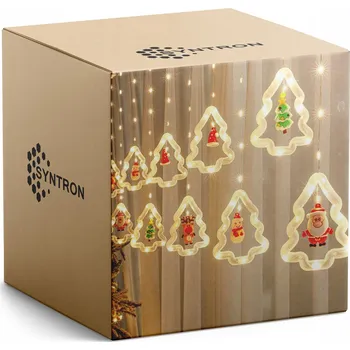 Vánoční dekorace Vánoční stromky Světelný závěs LED 3W teplá barva + dálkové ovládání