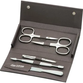 ERBE - Siena Manikúrní sada push button série taupe, 5 ks. Kosmetické tašky unisex