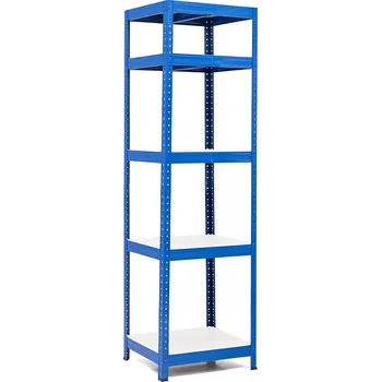 regál Policový regál Trestles RH 1800x600x450, nosnost 1750 kg, 5 polic bílých Barva: modrá