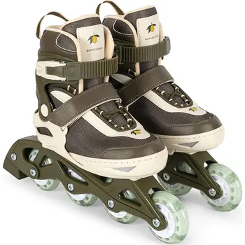 Kolečkové brusle Dětské kolečkové brusle Konges Sløjd LIGHT UP ROLLER SKATES KS104417 KS104417.9BYA zelená 78X, vel. 31/36