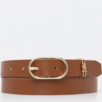 Opasek Pásek Tommy Hilfiger dámský, hnědá barva, AW0AW17494 88X, vel. 75