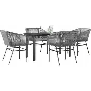 Zahradní sestava Zahradní nábytek ratanový set VidaXL hnědý 5 ks