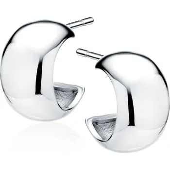Náušnice Stříbrné puzetové náušnice půlkruhy - Meucci SLE496