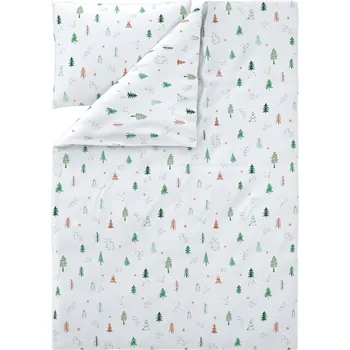 Povlečení LIVARNO® Ložní povlečení z jemného flanelu 140 x 200 cm, 70 x 90 cm (jedle zelená)