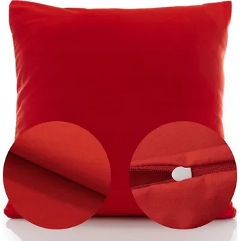 Polštář Povlak na polštář 50x50 Jednobarevný bavlněný Ola Červený