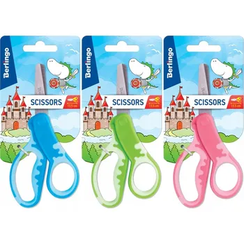 Školní nůžky bezpečné nůžky do kanceláře kancelářské Berlingo 13,5 cm