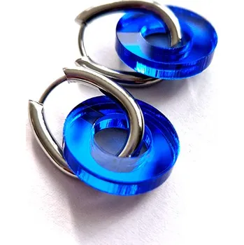 Zrcadlo SWITCH IT mirror ROYAL BLUE Kroužek: kapka stříbrná variabilní náušnice