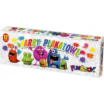 Vodová barva Plakátové barvy školní sada 12 barev po 20 ml