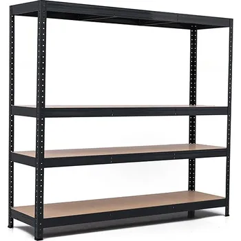 regál Policový regál Trestles RH 1200x1400x400, nosnost 1200 kg, 4 police Barva: černá