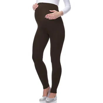 Těhotenské legíny dlouhé dámské kalhoty viskóza BE-02 Hnědá 3XL