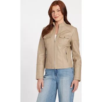 Dámská bunda GUESS dámská koženková bunda Danelle hnědá L