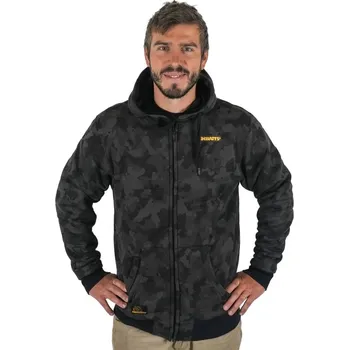 Pánská softshellová bunda Bunda se zipem Mikbaits Black Camou Sherpa černá - XXL