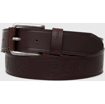 Opasek Kožený pásek Pepe Jeans DAYTON BELT PM021027 hnědá 88X, vel. 105