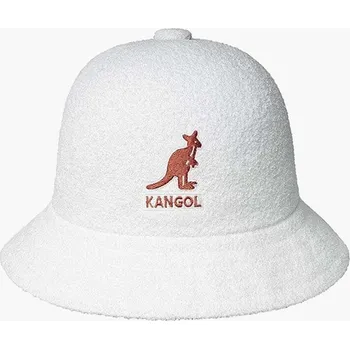 Klobouk Klobouk Kangol Big Logo Casual K3407 WHITE bílá barva, K3407.WHITE-WHITE 00X, vel. S