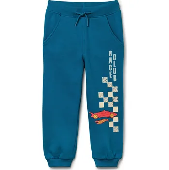 Chlapecké kalhoty 717503 - Tchibo - Dětské joggingové kalhoty »Hot Wheels« - pro kluky - vel. 86/92 - barva: modrá/s potiskem