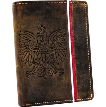 Peněženka Arius peněženka z pravé kůže hnědá - muž