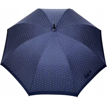 Deštník Dlouhý pánský deštník klasický se vzorem 3D mozaiky námořnická modrá