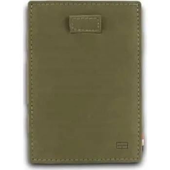 Kožená vysouvací peněženka na mince Cavare Vintage Garzini Olive Green